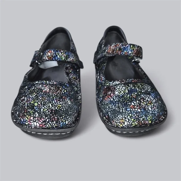 Alegria Belle Cathedral Slim Mary Jane Shoes Multi-Color LeatherSize: EU 39 US - Picture 3 of 14